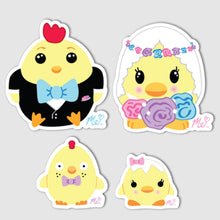Load image into Gallery viewer, "Chicken Family" Vinyl Decal Set of 4
