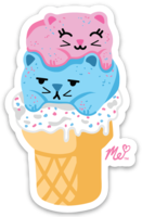 Cotton Candy Kitties Die Cut Stickers (Decal)