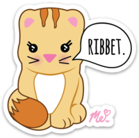 Ribbet Cat Die Cut Sticker (Decal)